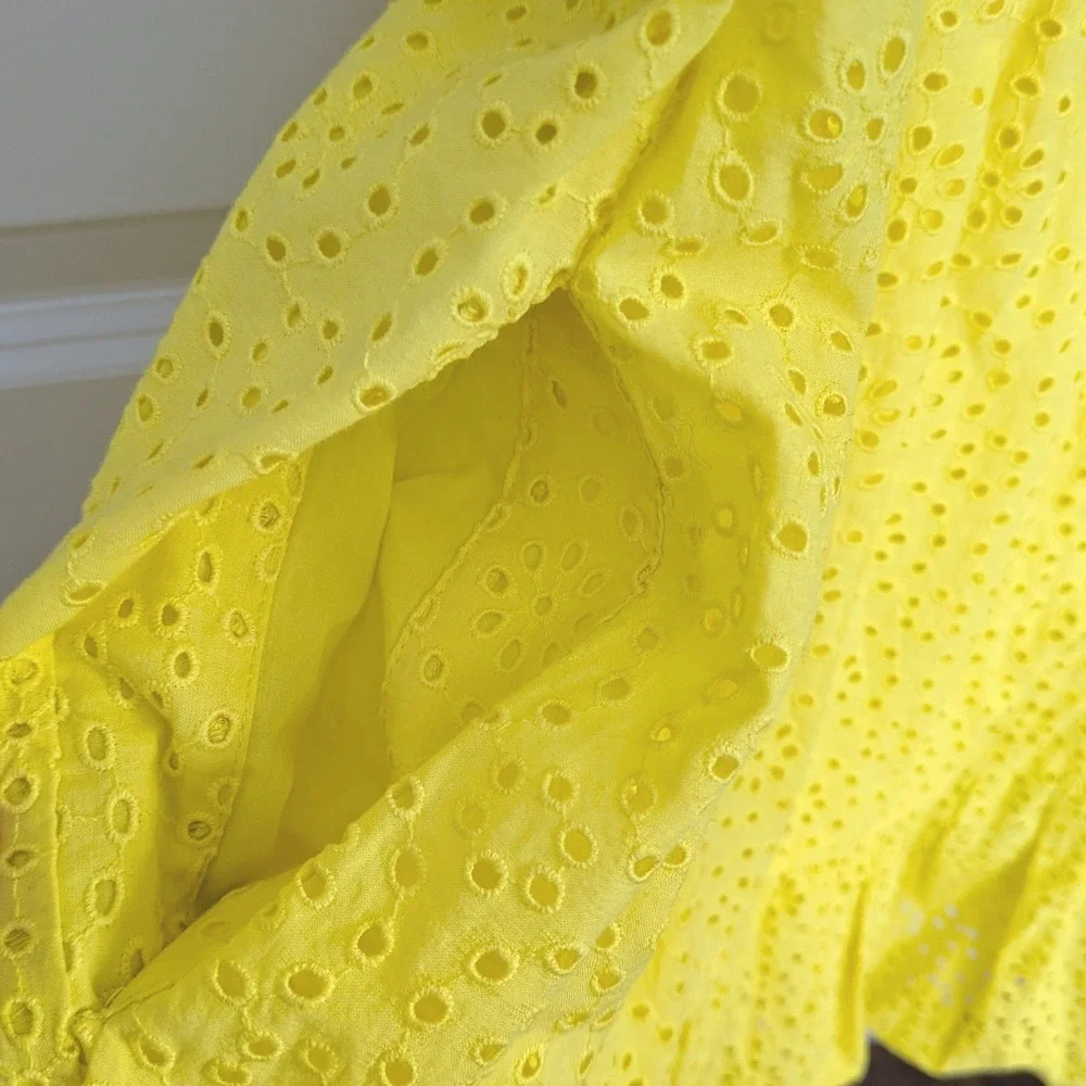 Lilly Pulitzer Asteria Dress Resort Yellow Daisy Dreams Eyelet Size 0 NWT $238 - Picture 8 of 12